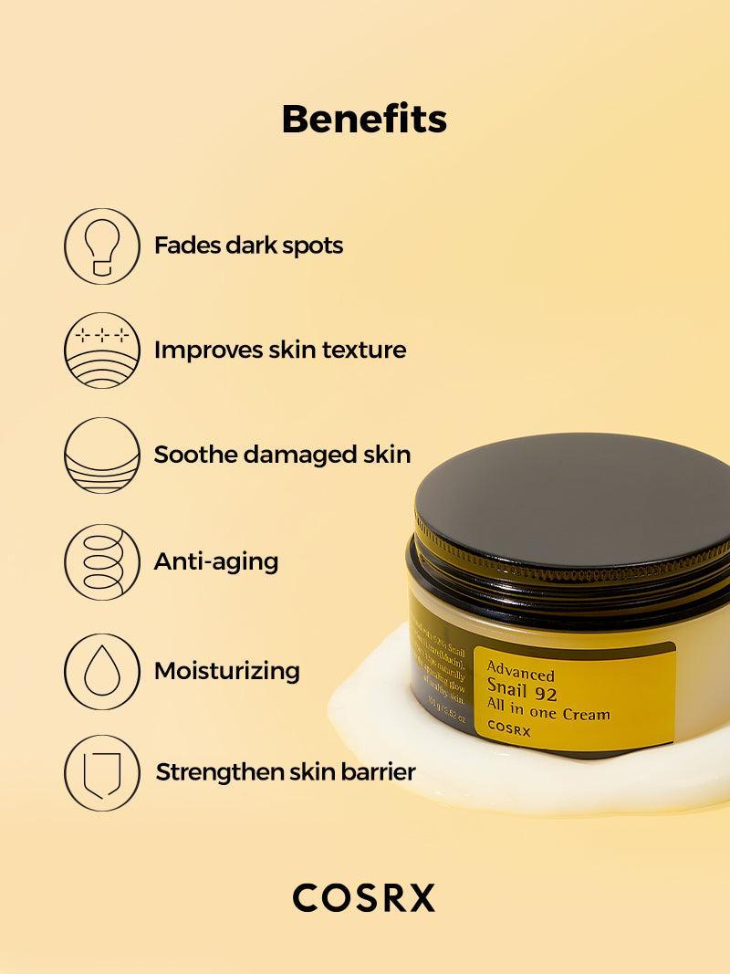 hydrate your skin with the COSRX Advanced Snail 92 Cream