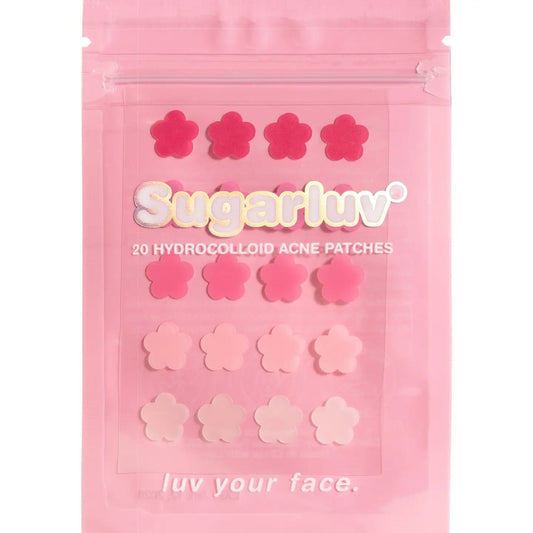 Sugarluv Hydrocolloid Acne Patches Pink Flower Power 20 Patches
