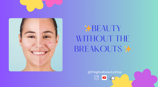 Woman with acne-prone skin applying clean non-comedogenic makeup for a clear complexion