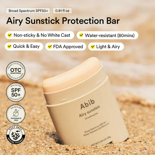 Abib airy sunstick showing benefits