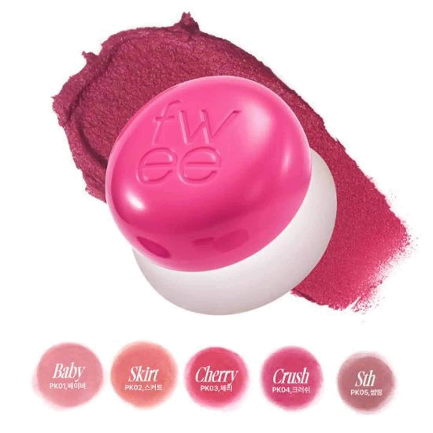Fwee - Lip & Cheek pudding pot - Cherry