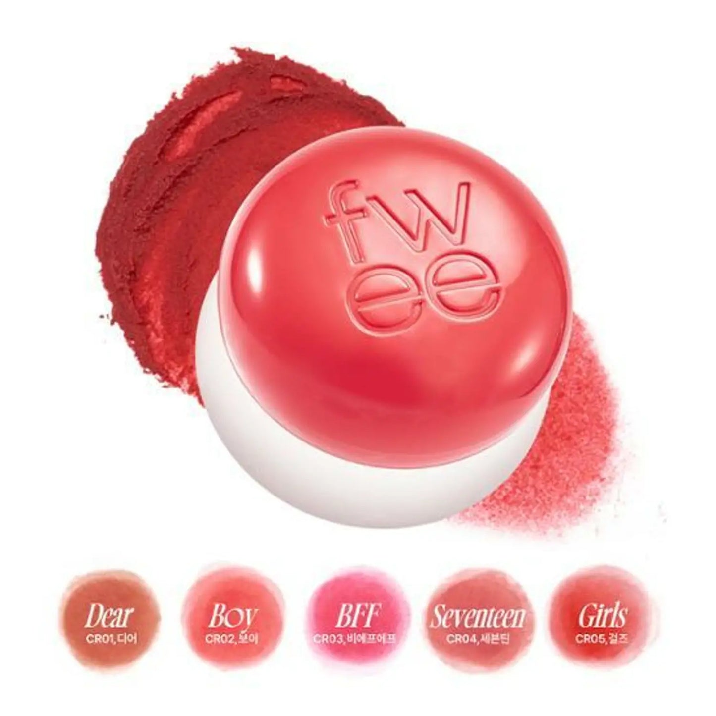 Fwee - Lip & Cheek pudding pot - Cherry