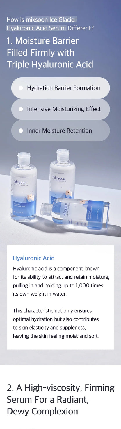Mixsoon - Glacier Water Hyaluronic Acid Serum 300ml