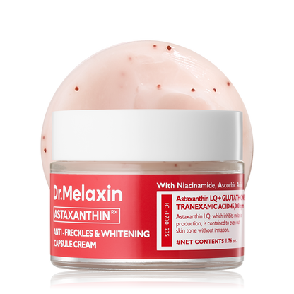 Dr. Melaxin Astaxanthin RX cream jar on a white background