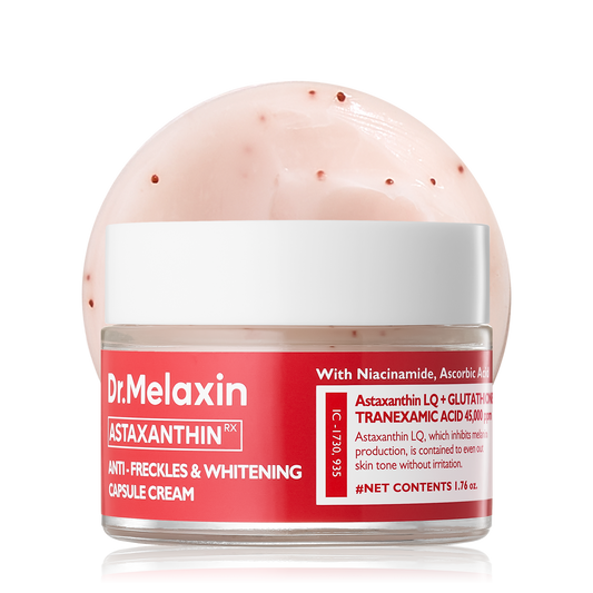 Dr. Melaxin Astaxanthin RX cream jar on a white background