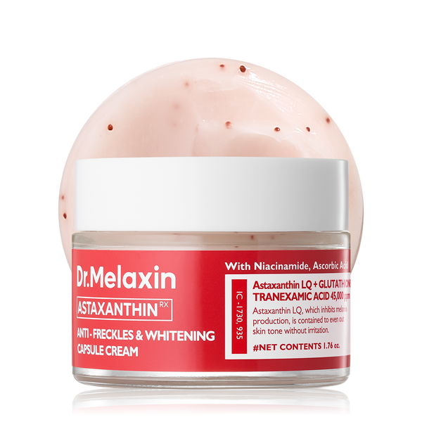 Dr. Melaxin Astaxanthin RX cream jar on a white background