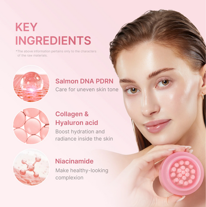 Medicube PDRN Pink Collagen Capsule Cream key ingredients – Salmon DNA PDRN, Collagen & Hyaluronic Acid, and Niacinamide for hydration, radiance, and healthy-looking complexion
