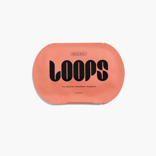 LOOPS Under Eye Mask on white background