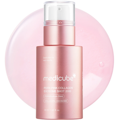 Medicube PDRN Pink Exosome Shot Serum 7500 30ml – clinic-grade Korean serum with Salmon PDRN and exosome spicules