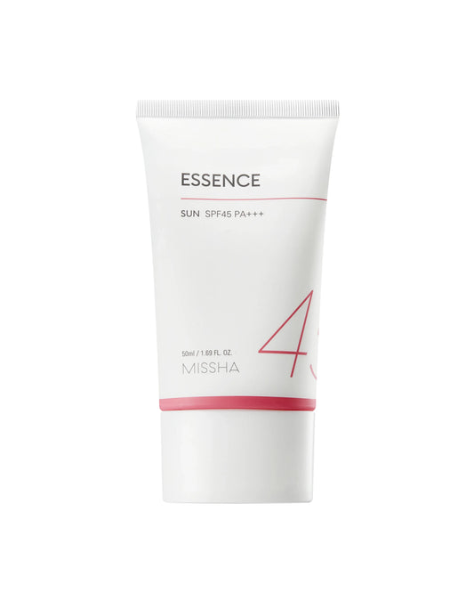 Missha All-Around Safe Block Essence Sun SPF45 PA+++ 50ml bottle front view on white background