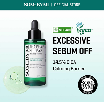 Somebymi - AHA.BHA.PHA 30 Days Miracle Serum 50ml helps with excessive sebum, vegan product
