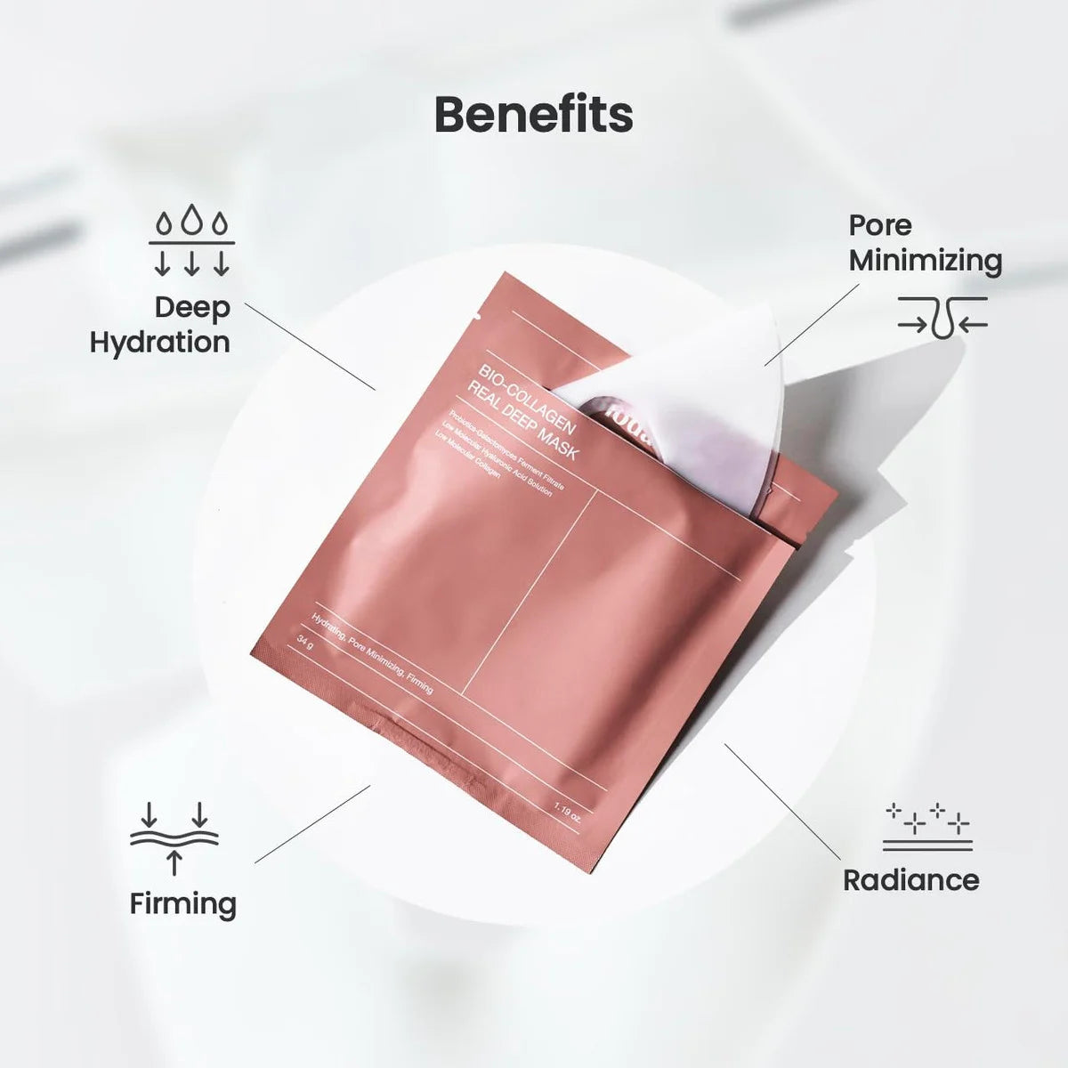 Biodance - Bio-Collagen Real Deep Mask (4 pack) benefits on white background