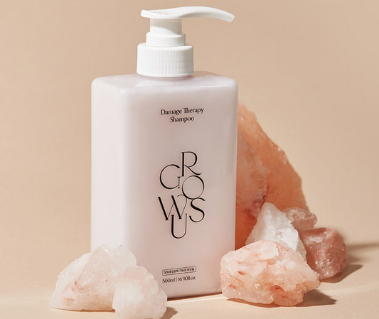 GROWUS Damage Therapy Shampoo EX 500ml pump bottle – Korean sulfate-free repair shampoo for damaged and high-porosity hair